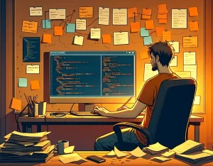 Snubbe vid skrivbord