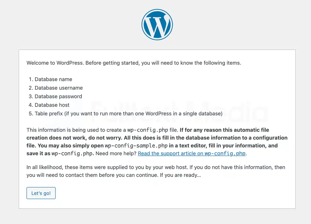 Wordpress local installation