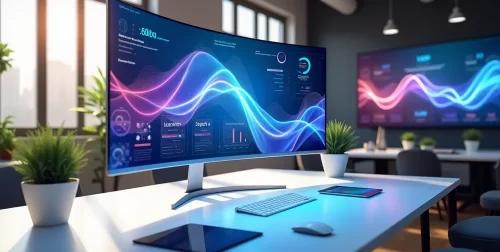Dekorativ bild som illustrerar AI-verktyg för marknadsföring