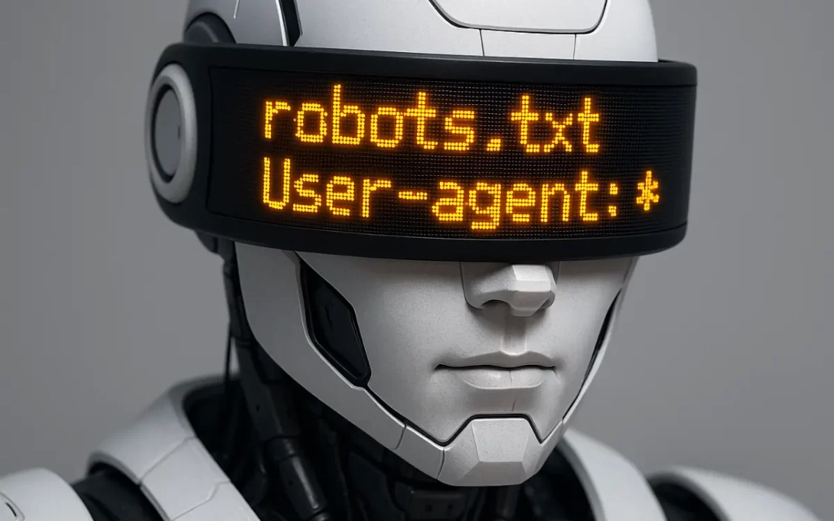 robot visar robots.txt-text