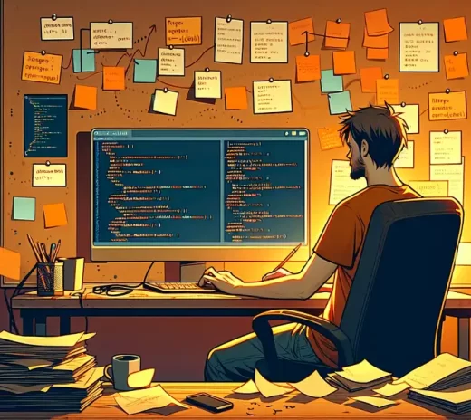 Snubbe vid skrivbord