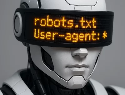 robot visar robots.txt-text